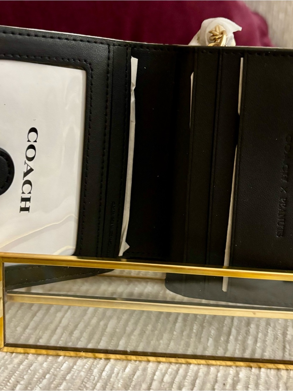 Coach X Peanuts Snap Wallet in Signature Canvas With Woodstock - Picture 7 of 8
